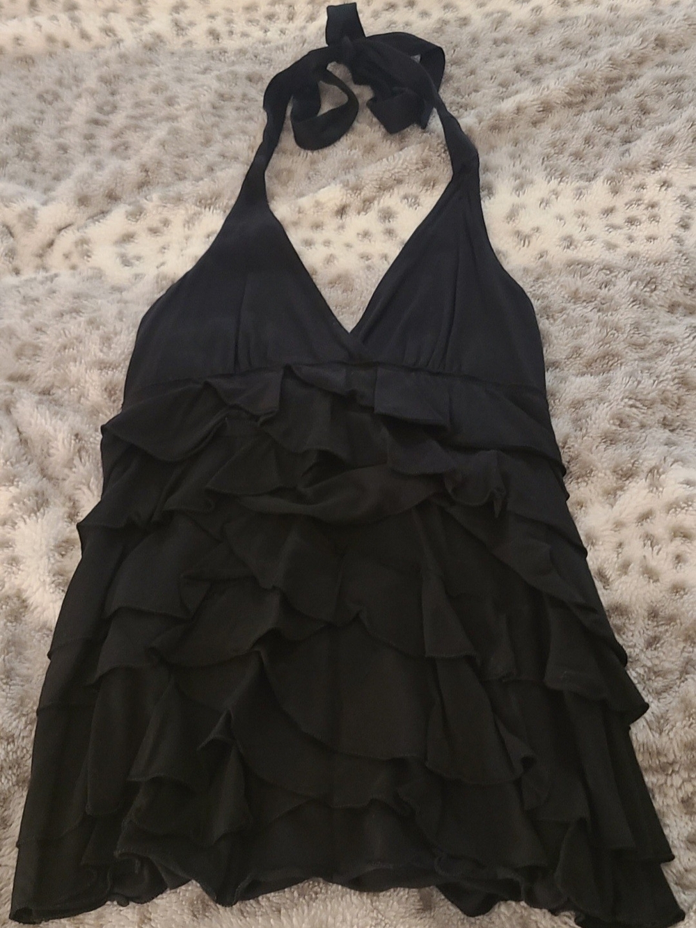 Express Black Lightweight Cotton Halter Top- Size XS
